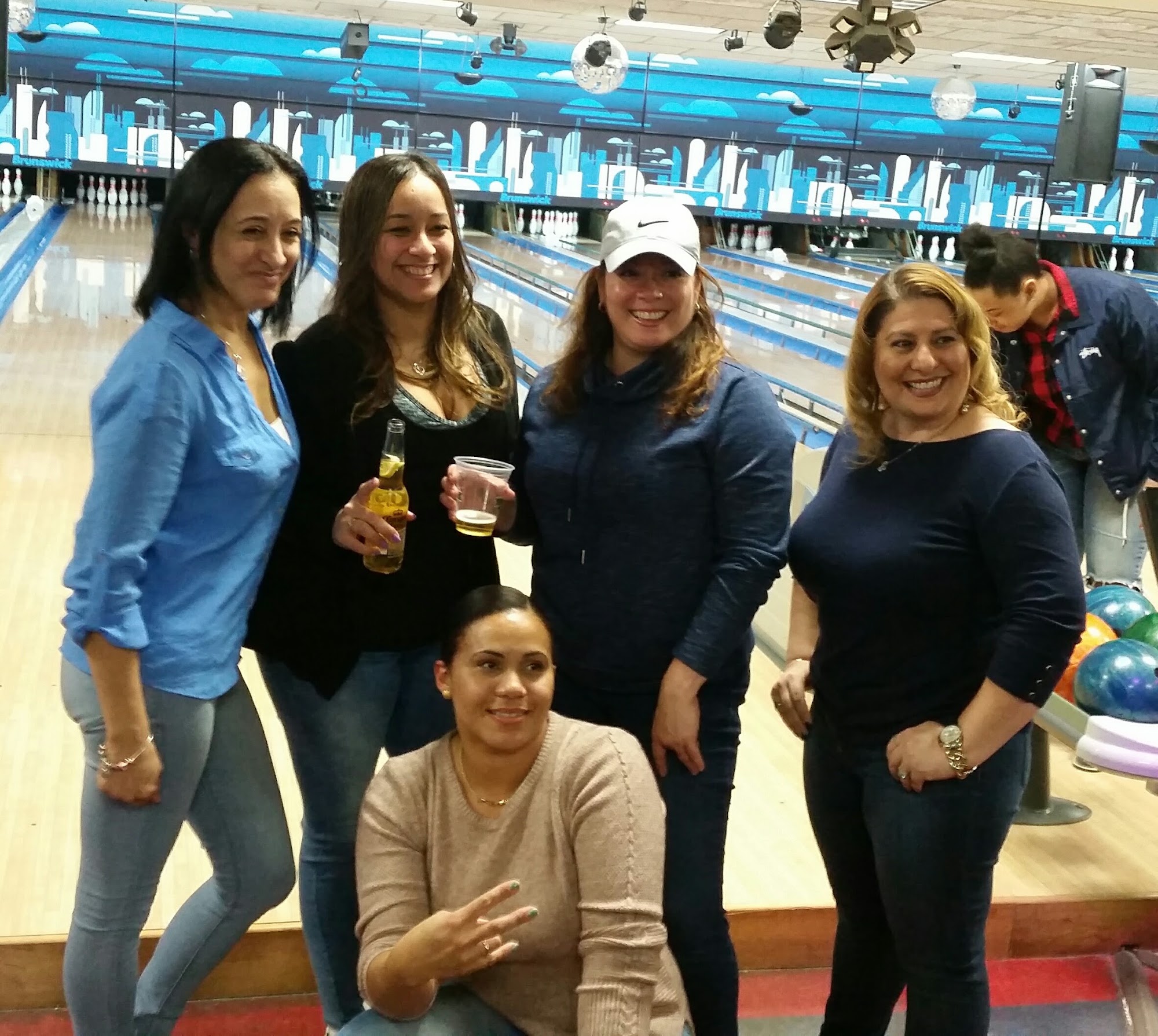Friends enjoying drinks together
